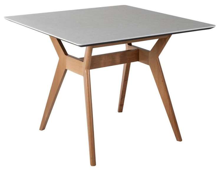 Обеденный стол Нарвик бежево-серого цвета