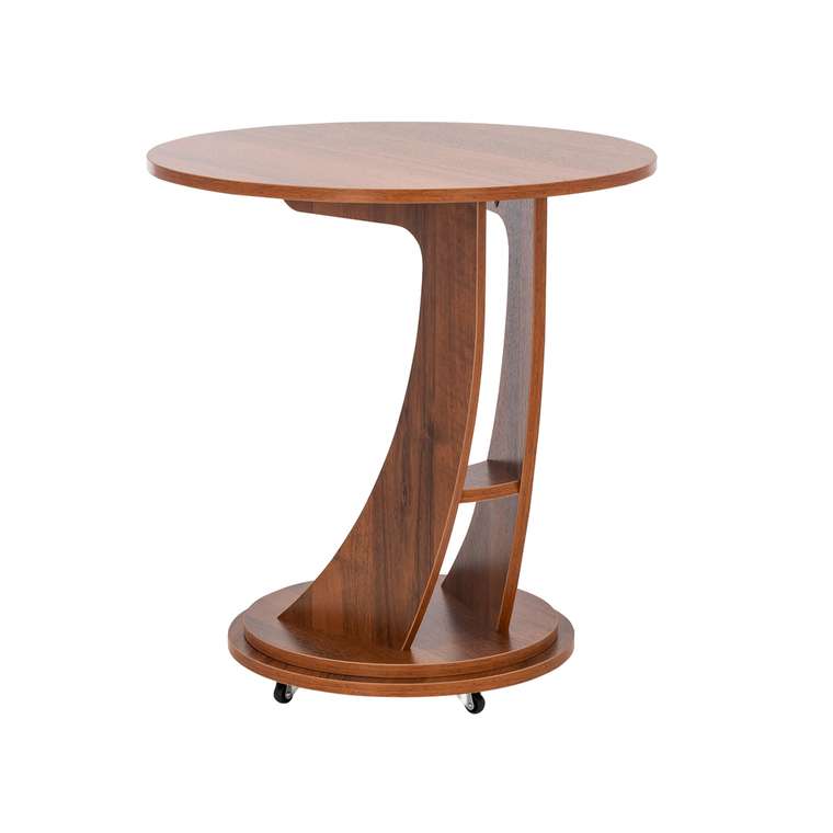 Подкатной стол Акцент коричневого цвета