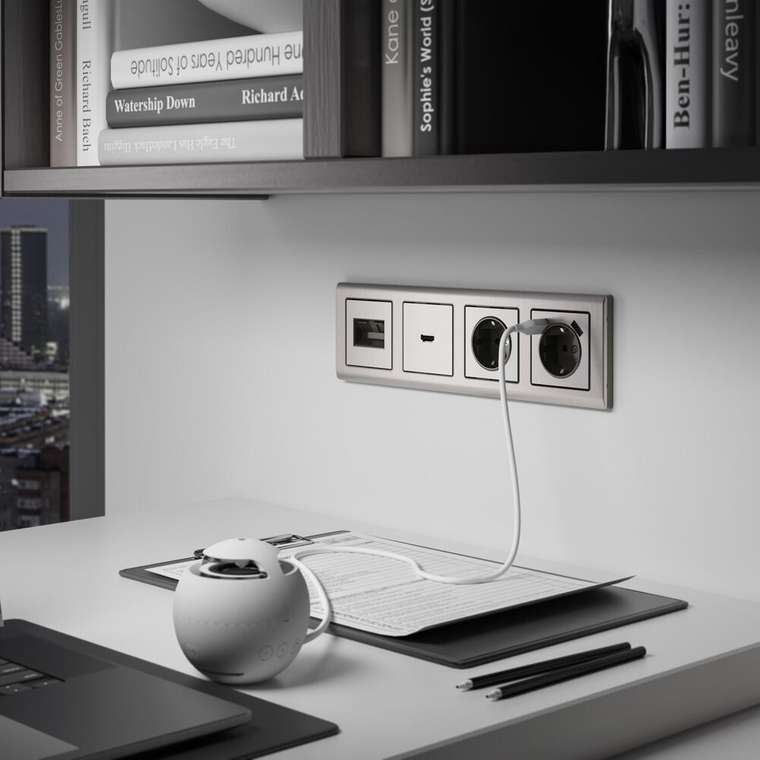 W1196002/ Накладка для розетки HDMI (глянцевый никель) W1196002 Встраиваемые механизмы глянцевый никель