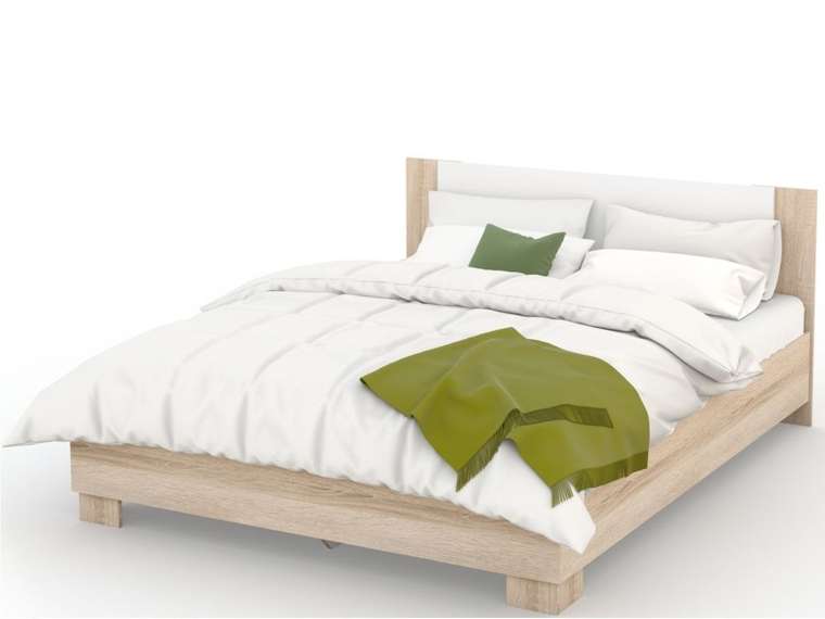 Кровать Аврора 160х200 бежевого цвета