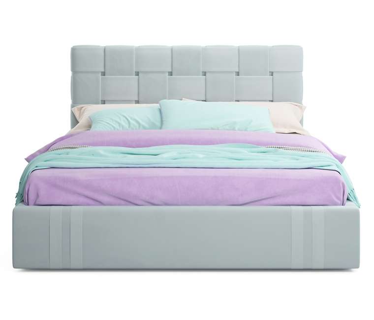 Кровать Tiffany 160х200 мятного цвета с матрасом