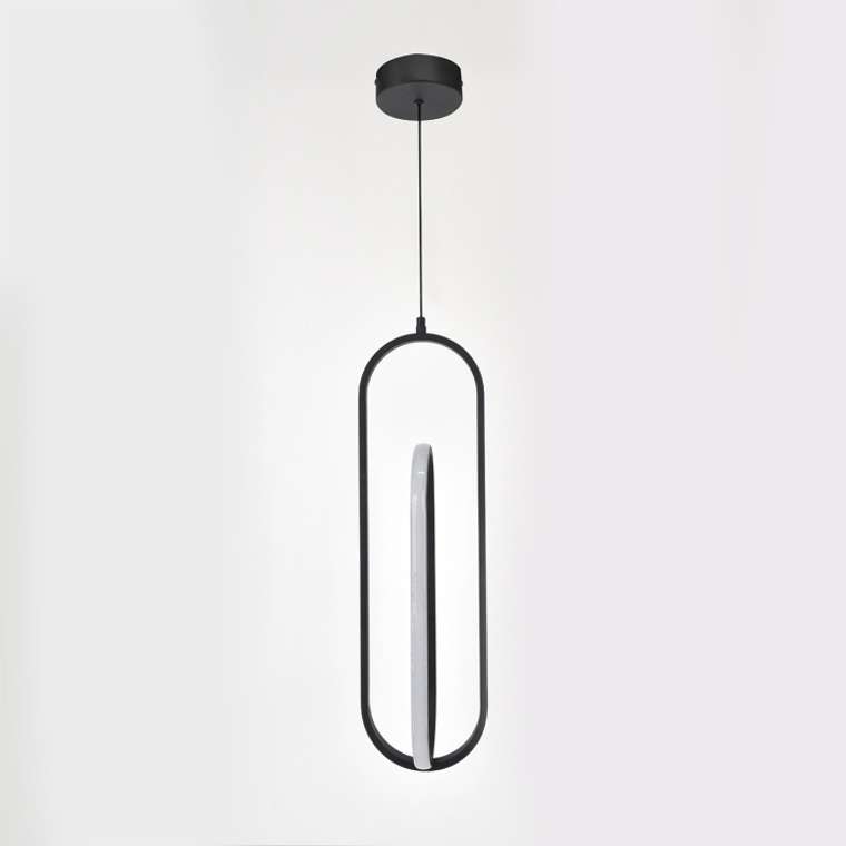 Подвесной светодиодный светильник Escada Orbital 10255/2LED 25Вт, с ПДУ, металл/силикон, черный