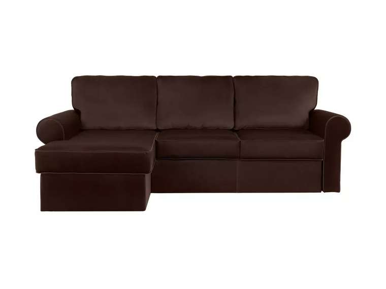 Угловой диван-кровать Murom темно-коричневого цвета