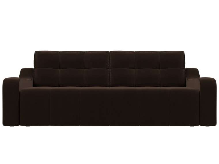 Прямой диван-кровать Итон коричневого цвета