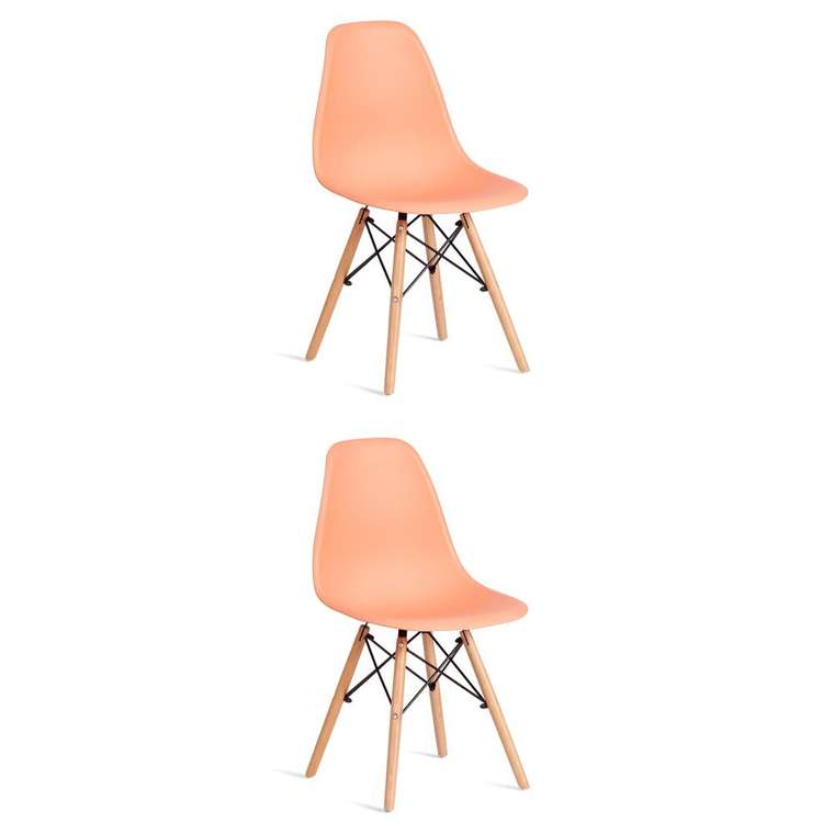Набор из двух стульев Cindy оранжевого цвета