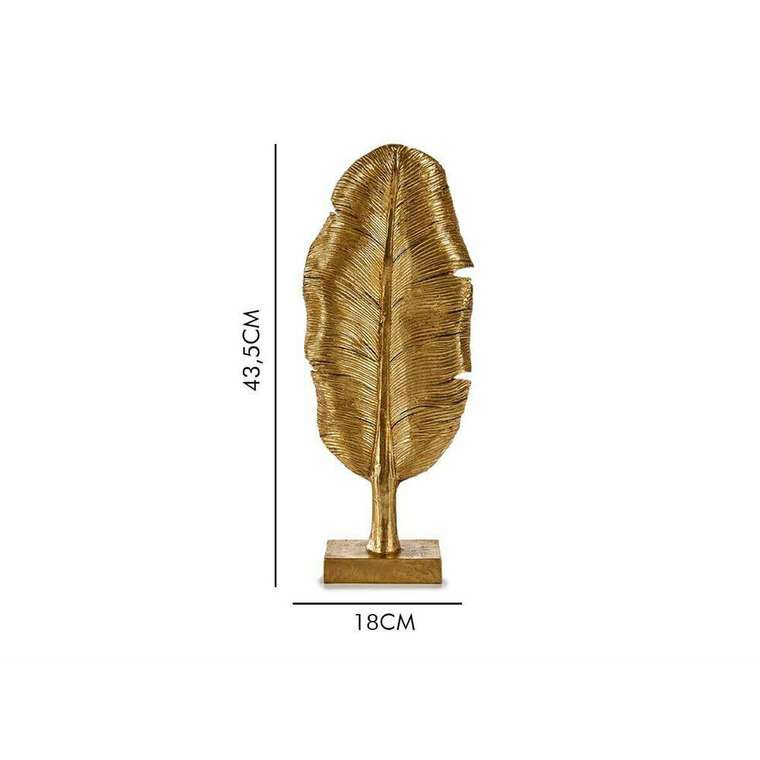 Декоративная фигура Лист растения Позолоченный 8 x 43,5 x 17 cm (6 штук)