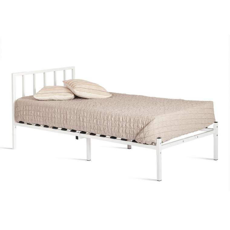 Металлическая кровать Bruno 90х200 белого цвета