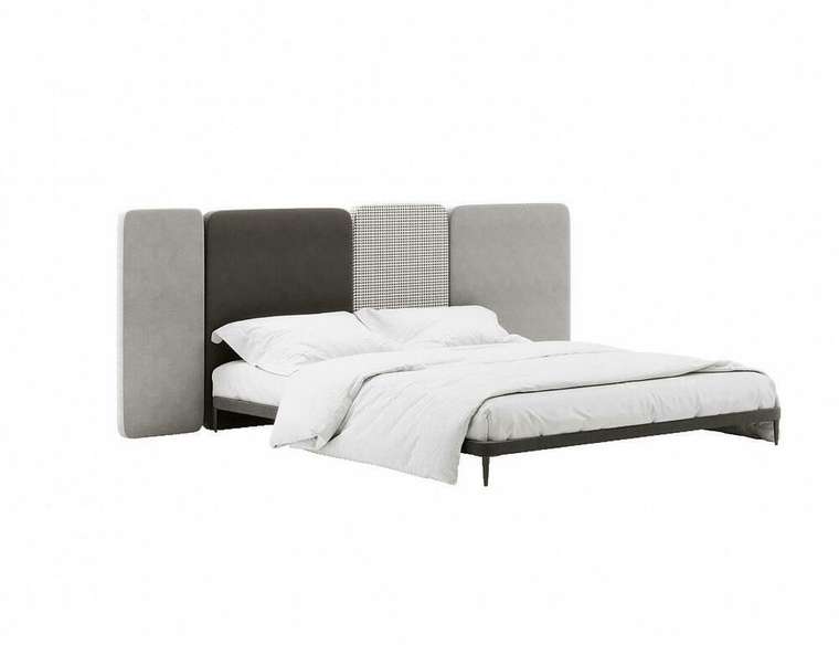 Кровать Licata 180х200 композиция 3 серого цвета