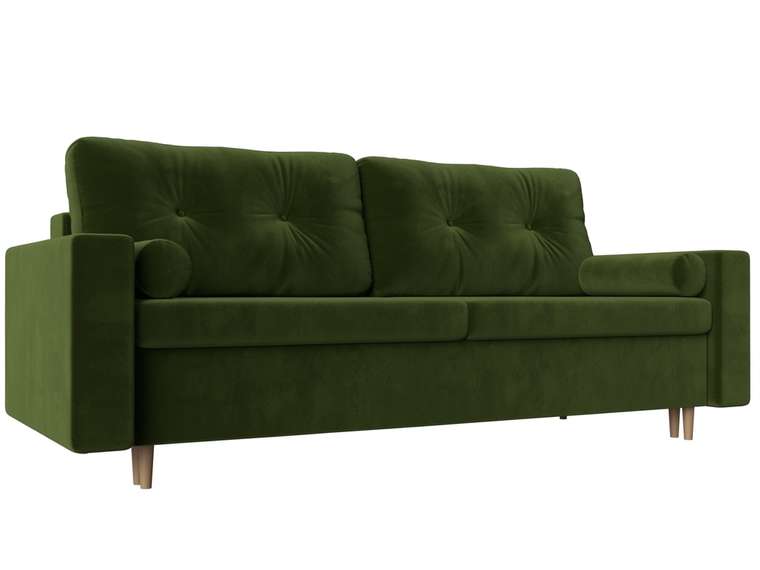 Прямой диван-кровать Белфаст зеленого цвета (тик-так)