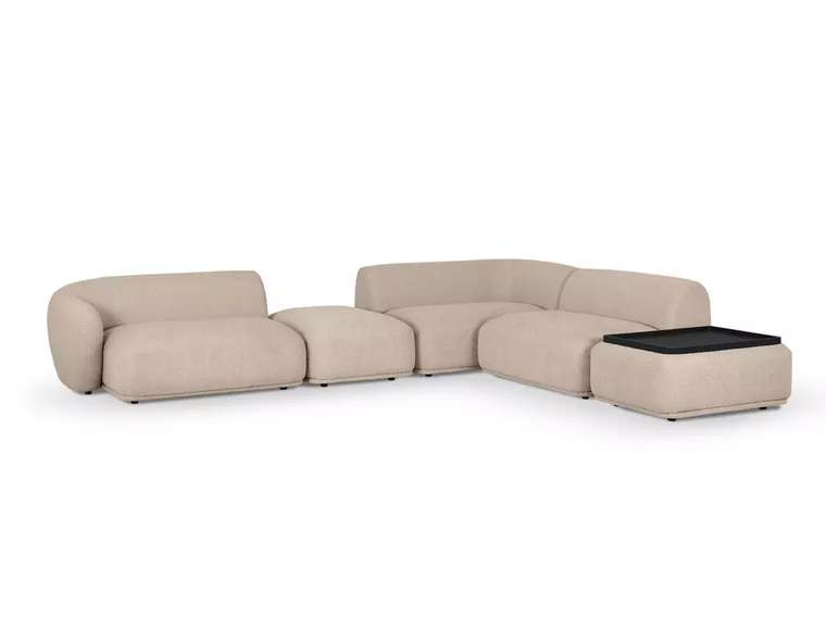 Угловой модульный диван Fabro бежевого цвета