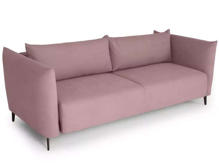 Диван-кровать Menfi розового цвета с металлическими ножками