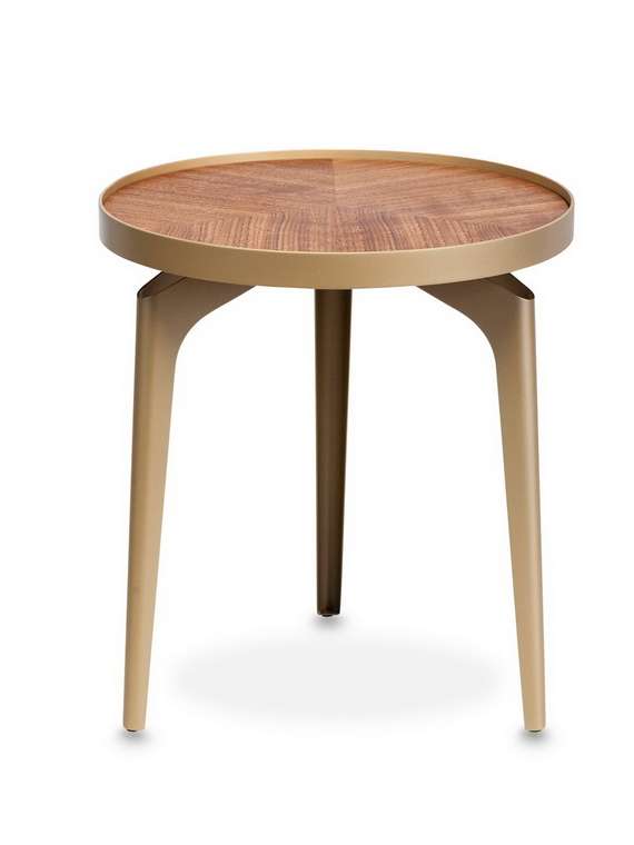Кофейный столик Bristol small с деревянной столешницей 
