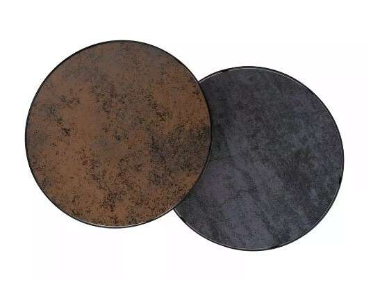 Набор из двух журнальных столов Penelope коричнево-черного цвета