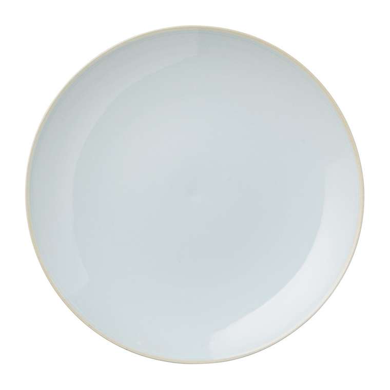 Керамическая тарелка голубого цвета
