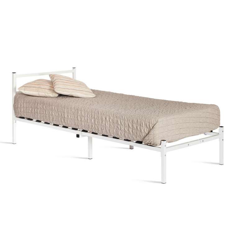 Металлическая кровать Marco 90х200 белого цвета