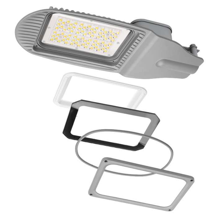 Уличный консольный светильник LED Wolta Трасса ДКУ04-50-102-4К ШБ140х60 50Вт 4000К IP65 прозрачный