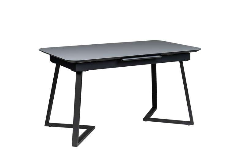 Раздвижной обеденный стол Роналдо 120 серо-черного цвета