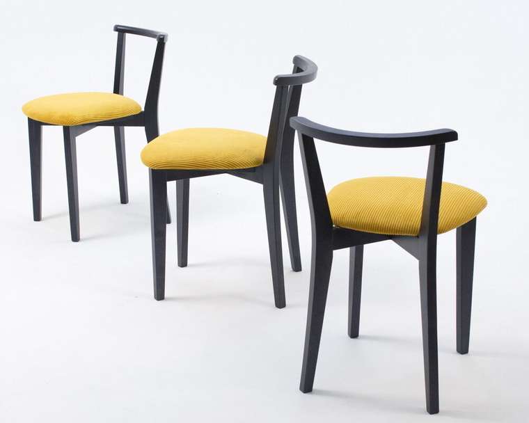 Стул Франк ПМ желто-черного цвета
