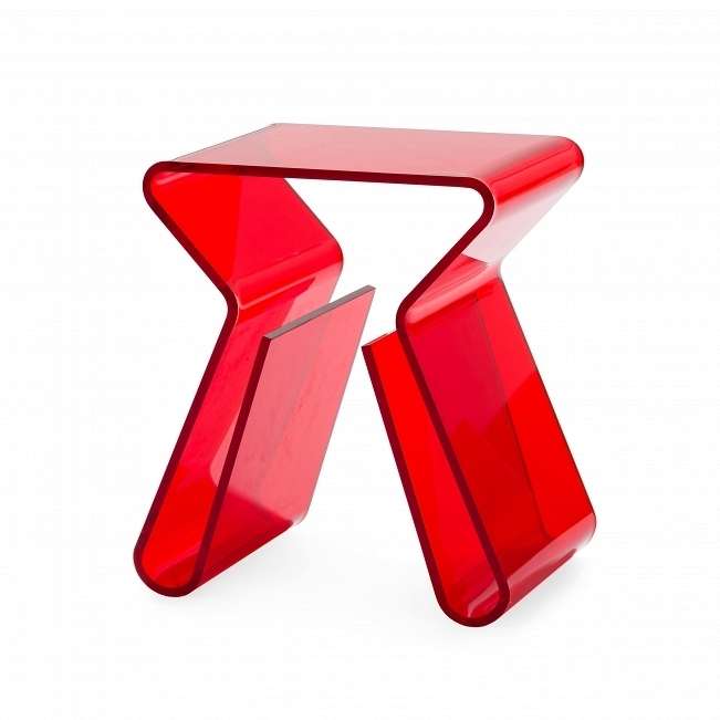 Кофейный столик Magino красный из прочного акрилового пластика