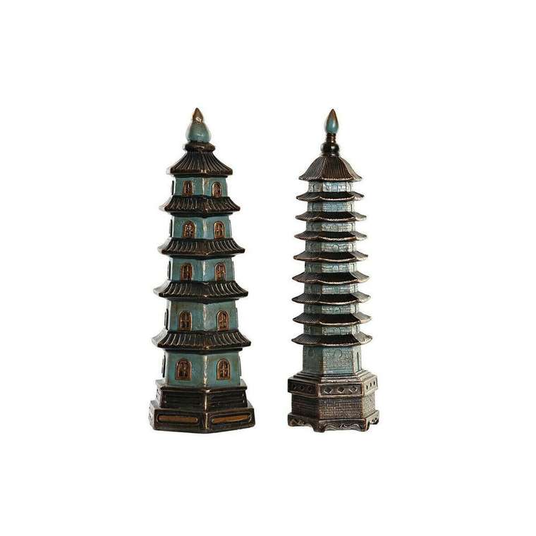 Декоративная фигура 15 x 17 x 50 cm бирюзовый Восточный (2 штук)