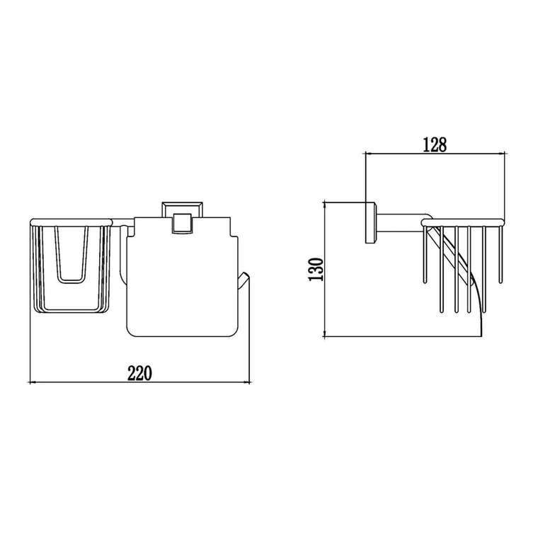Держатель для туалетной бумаги и освежителя Savol S-R09551, хром