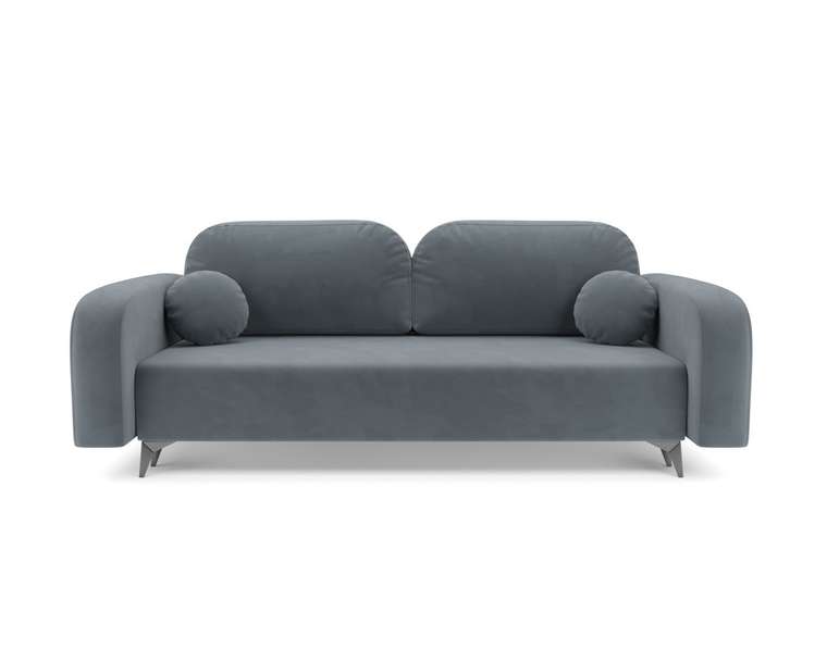 Прямой диван-кровать Цюрих серо-синего цвета