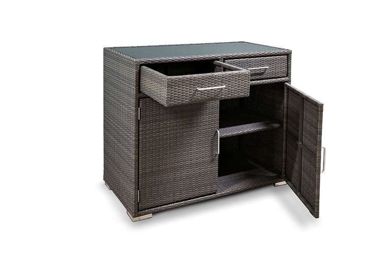 Тумба "Гроссето" серо - коричневая