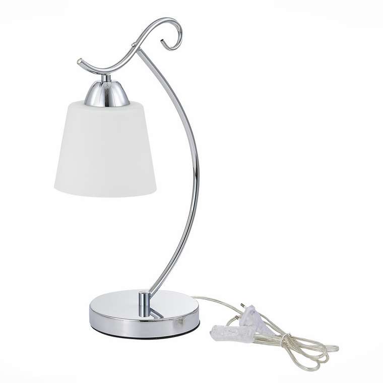  Настольная лампа Liada с белым плафоном
