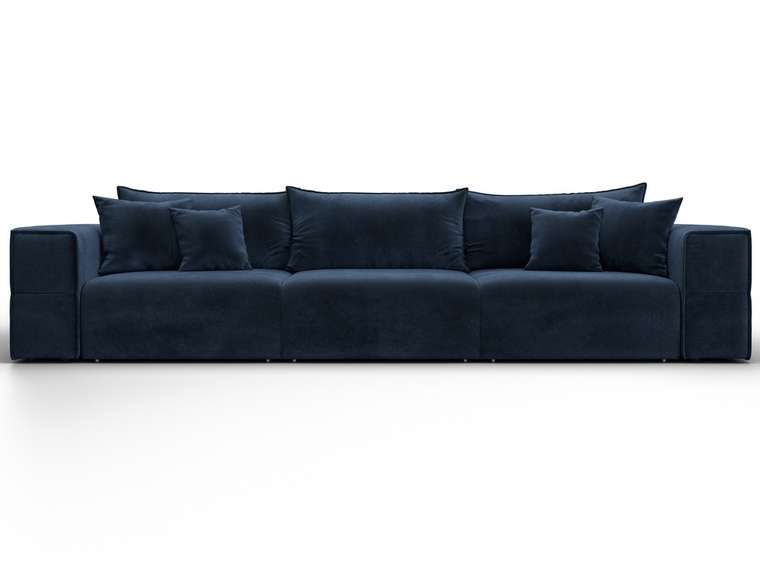 Диван-кровать Лига-058 Лонг темно-синего цвета