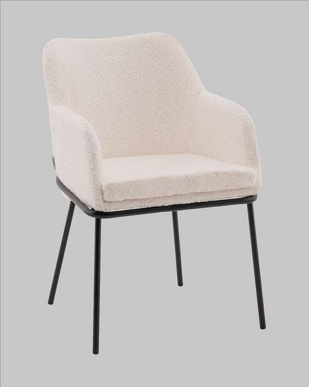 Стул с подлокотниками Кози молочного цвета