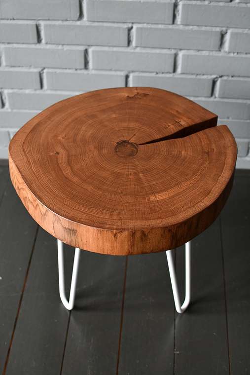 Кофейный стол Oak 07 бело-коричневого цвета