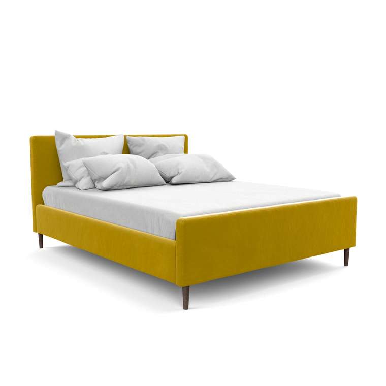Двухспальная кровать Кристина желтого цвета 160х200