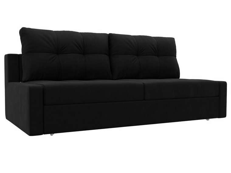Прямой диван-кровать Мартин черного цвета