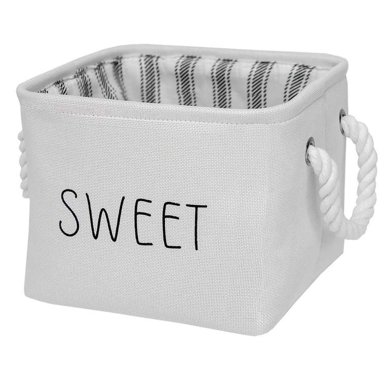 Корзина для хранения Sweet 19 белого цвета