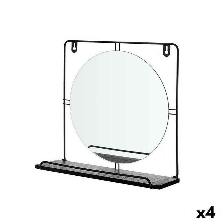 Настенное зеркало HA20XJLM0058B Чёрный 33,7 x 30 x 10 cm круги (4 штук)