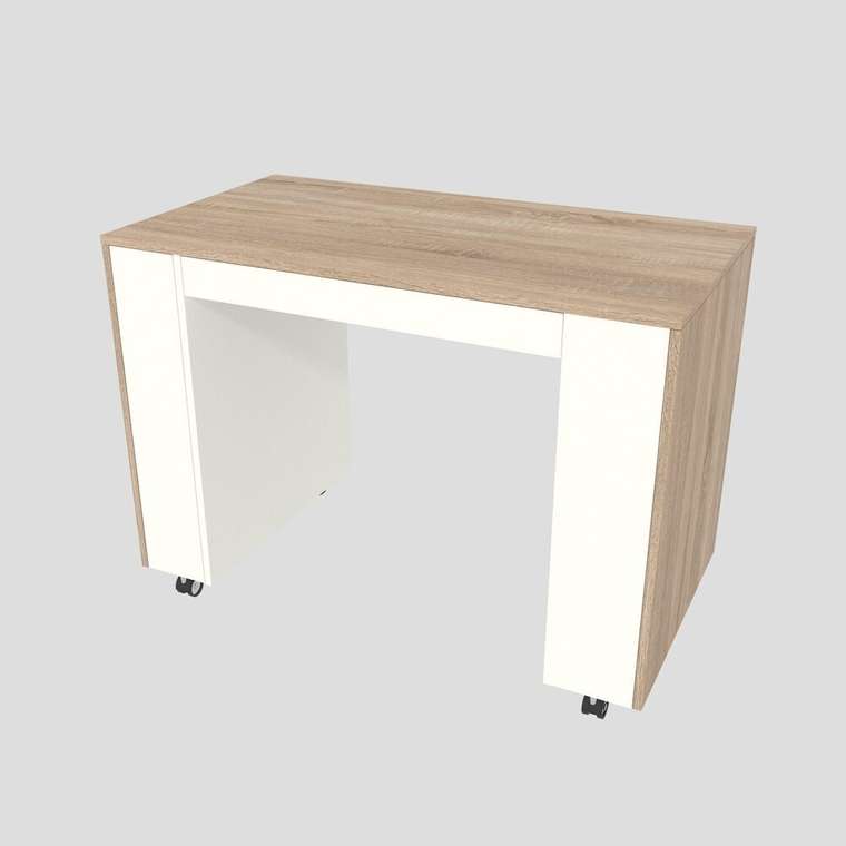 Стол мобильный с бутылочницей Априори С4110.1 бело-бежевого цвета 