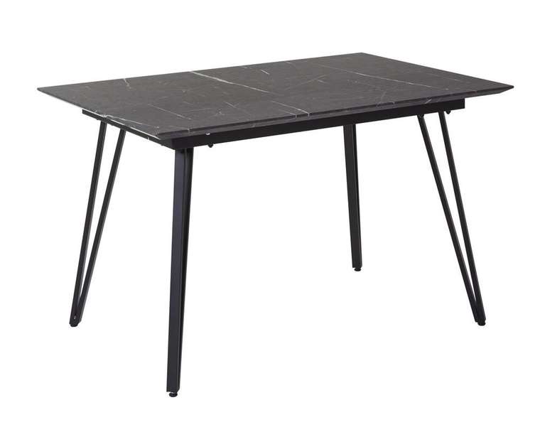 Раздвижной обеденный стол Диего черного цвета