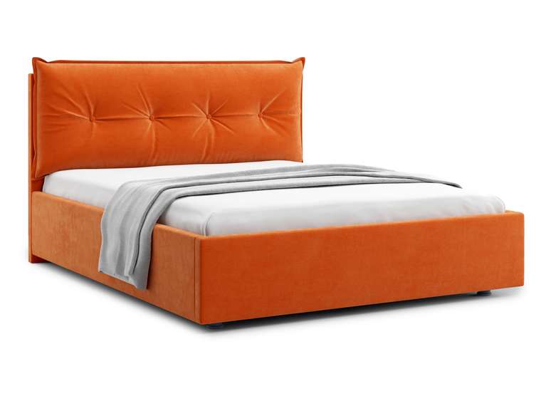 Кровать Cedrino 140х200 оранжевого цвета с подъемным механизмом