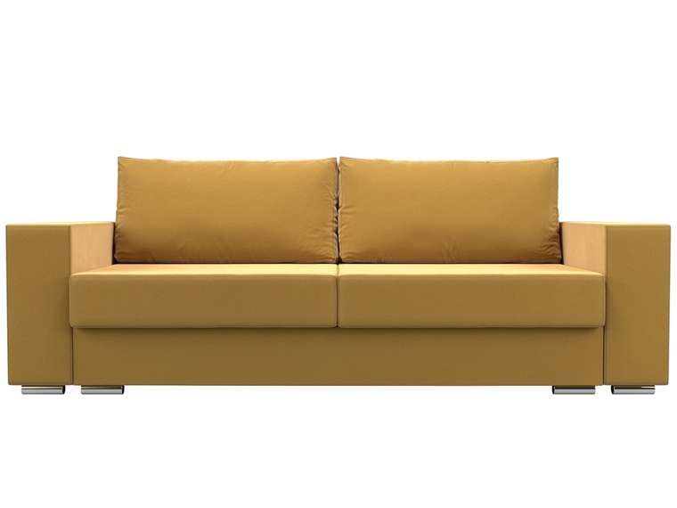 Прямой диван-кровать Исланд желтого цвета