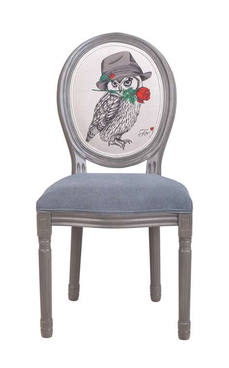 Интерьерный стул Volker owl ver. 3 серого цвета