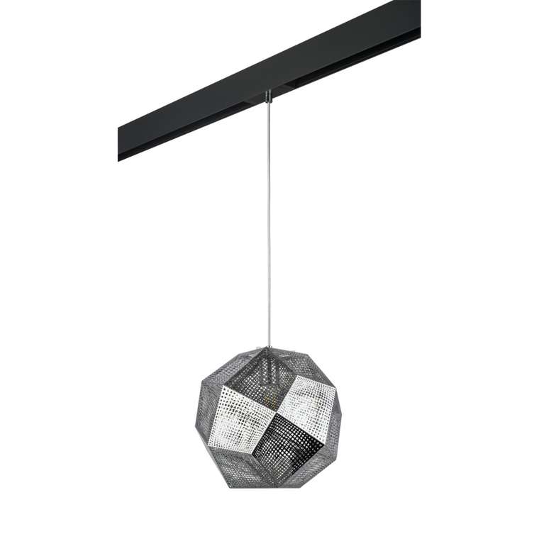 Светильник д/1-фазн трека FERMO 1х40W E27 ХРОМ/ЧЕРНЫЙ (724114+595007)