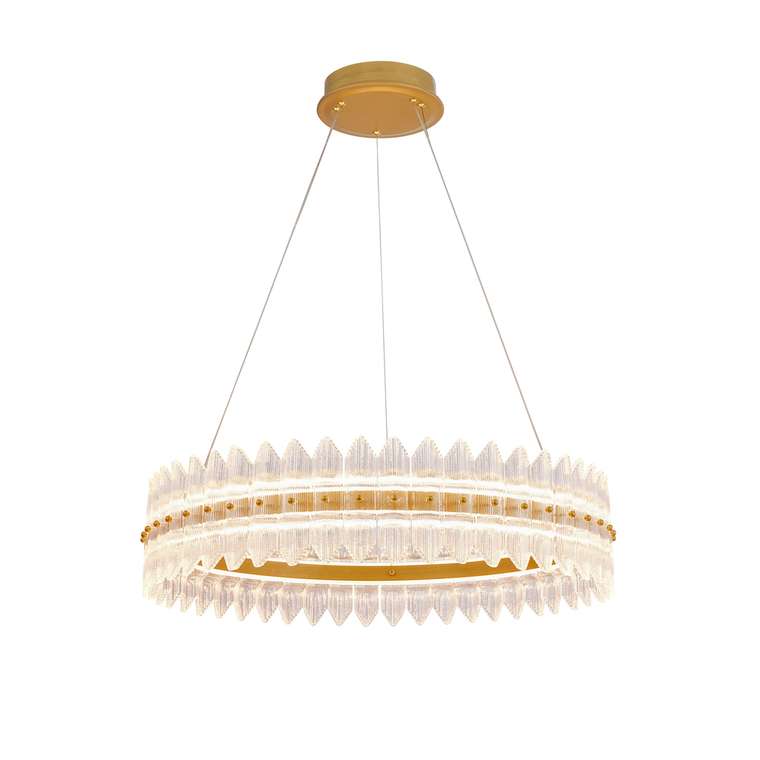 подвесная люстра Mirabella прозрачный металл, стекло LED*65W, 4015LM, 3000K, included