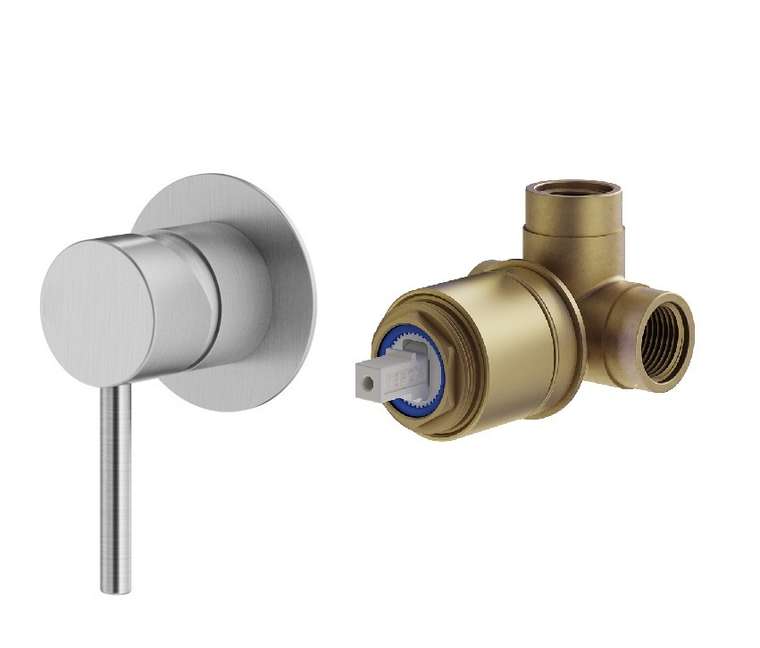 Смеситель встраиваемый для душа Plumberia Selection IXO KITXO1135CS цвета хром брашированный