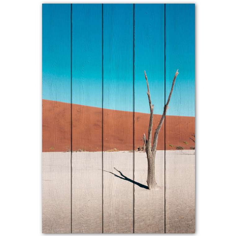 Картина на дереве Дерево в пустыне 40х60 см