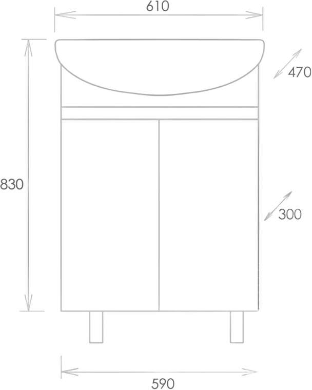 Тумба для комплекта Милтон