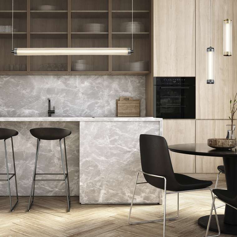 Светильник подвесной ST-Luce Латунь/Прозрачный LED 1*8W 4000K BAMBOO