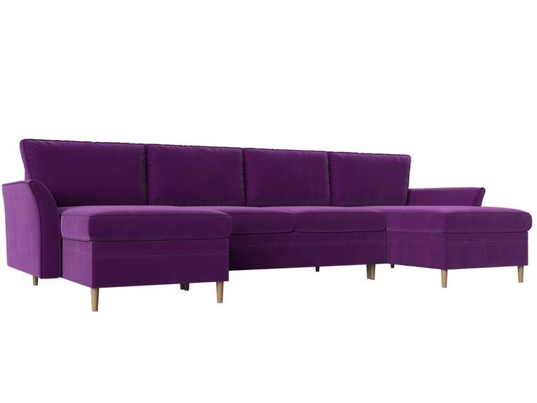 Угловой диван-кровать София фиолетового цвета