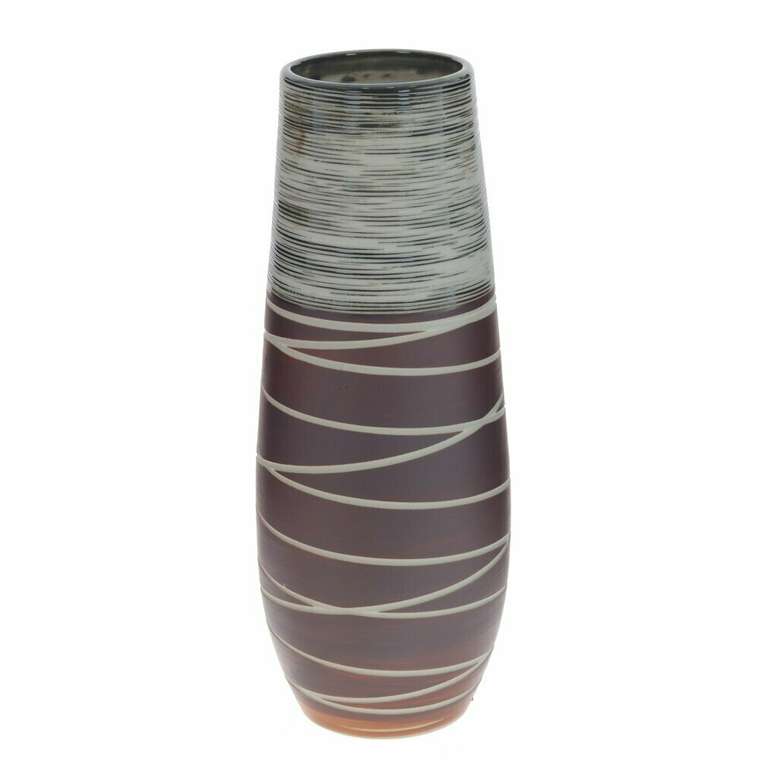 Фарфоровая ваза H26 коричнево-серого цвета