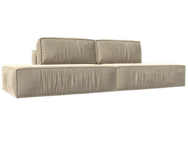 Прямой диван-кровать Прага лофт бежевого цвета