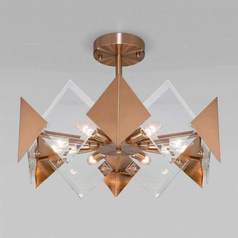 Умный потолочный светильник Eurosvet Origami 60121/6 60121/6 латунь Smart